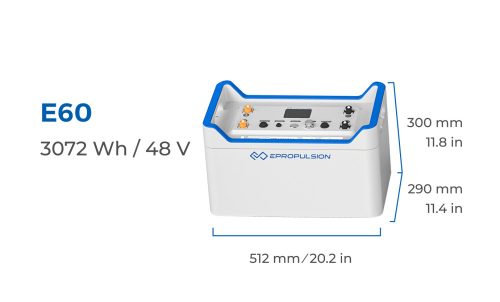 Elektromos csónakmotor - E-series LiFePO4 akkumulátor E60, 70A (901257)