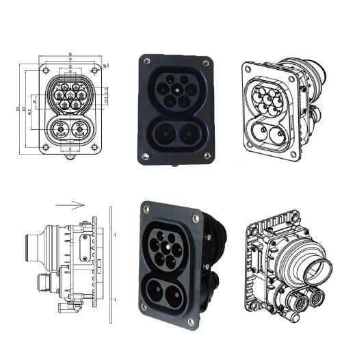 töltő csatlakozóaljzat CCS2 (IEC-62196), v3
