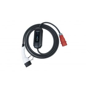   elektromos autó töltőkábel Type 2 EVSE, 3×16 A, 5 m, 3 fázisú ipari csatlakozó, AURORA