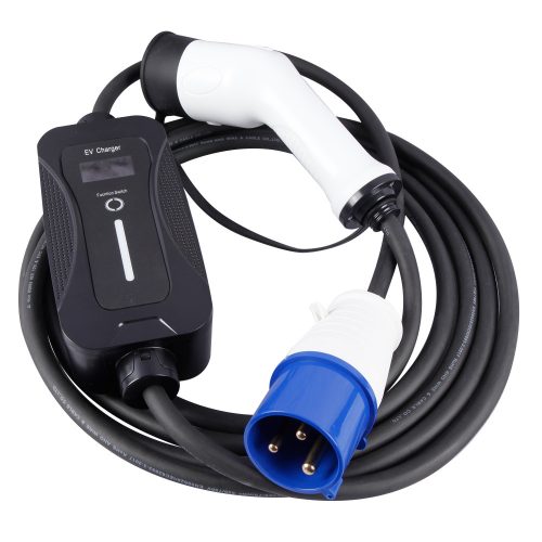 elektromos autó töltőkábel Type 2 EVSE, 1×32 A, 5 m, 1 fázisú ipari csatlakozó, AURORA