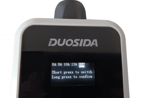 elektromos autó töltőkábel Type 2 EVSE állítható, 6-16A, 5 m, DUOSIDA