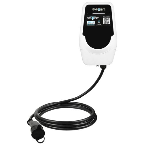 EVPoint elektromos autó fali töltő 22 kW, 5 méter Type2 kábellel , 3 fázis, 32 A + WIFI + 4G + LAN