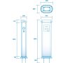 elektromos jármű töltő - Circontrol töltőoszlop, 2 x 22 kW, Type2, 4m spirál kábellel, RFID