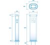 elektromos jármű töltő - Circontrol töltőoszlop, 2 x 22 kW, Type2, aljzatos, RFID