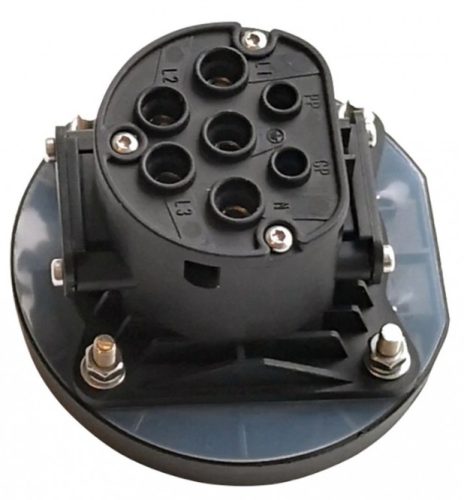 töltő csatlakozóaljzat (töltőoszlopra) Type 2 (IEC-62196), AC, 32 A