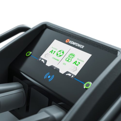 elektromos autó töltő - mobil villámtöltő állomás 40 kW 500 Vdc, CCS2 + CHAdeMO, Kempower