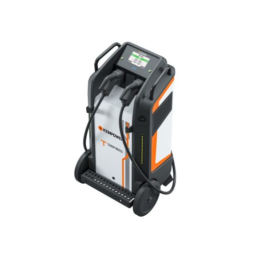 elektromos autó töltő - mobil villámtöltő állomás 40 kW 800 Vdc, 2 × CCS2, Kempower