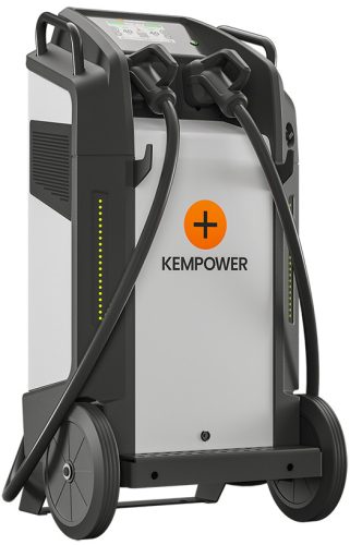 elektromos autó töltő - mobil villámtöltő állomás 40 kW 800 Vdc, 2 × CCS2, Kempower