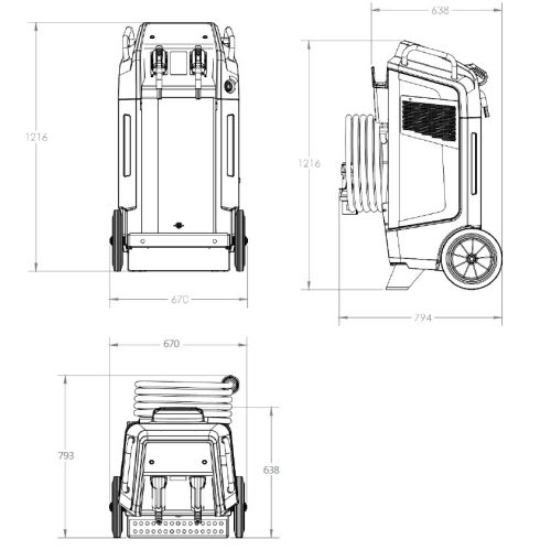 elektromos autó töltő - mobil villámtöltő állomás 40 kW 800 Vdc, CCS2, Kempower