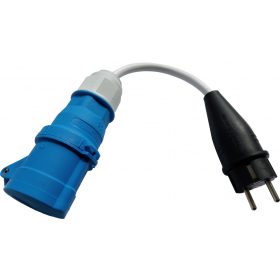  elektromos autó töltőkábel - csatlakozó adapter, ipari aljzat 1×16A - shucko dugó 1×16A
