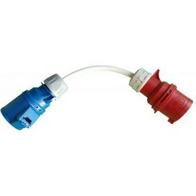   elektromos autó töltőkábel - csatlakozó adapter, ipari aljzat 1×32A - ipari dugó 3×32A