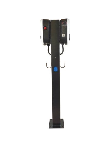 Töltőoszlop 2x22kW Duosida fali töltővel Type 2 csatlakozó aljzattal, RFID, WIFI