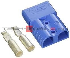 Nagy áramú akkumulátor csatlakozó Anderson típusú, 2 pólusú SB120 ház és érintkező - kék