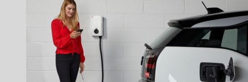 Elektromos autó fali töltő 7 kW, 5 m Type2 töltőkábel, ABB Terra AC (W7-G5-R-V2-0)